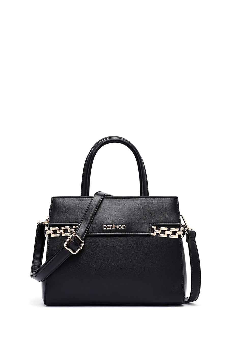 Women's Black Long Strap Chain Detailed Handbag 25SBD264218 | Derimod