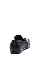 Erkek Siyah Deri Baskılı Casual Loafer | Derimod