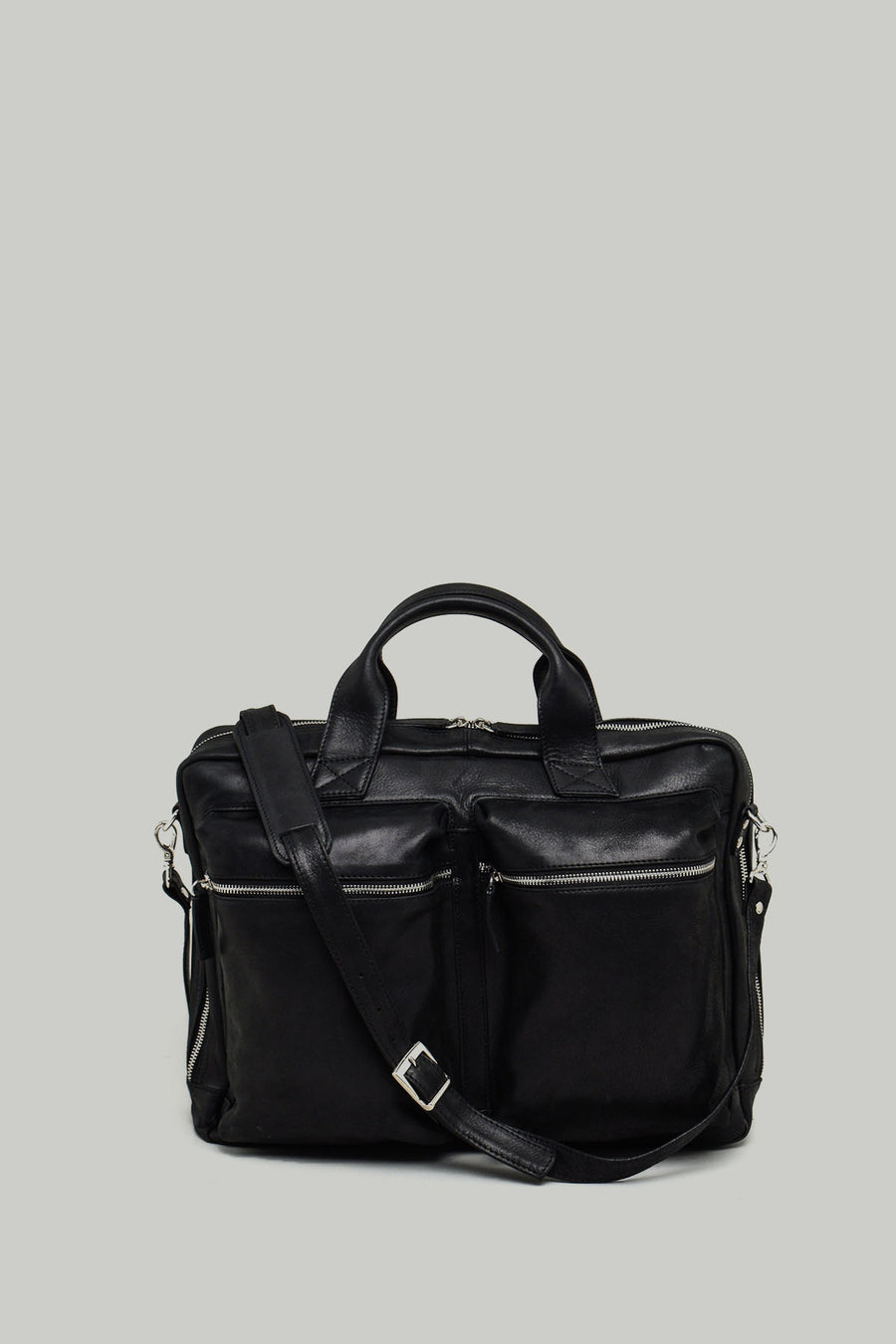 Black Men's Leather Briefcase 18SBD3072FT | Derimod