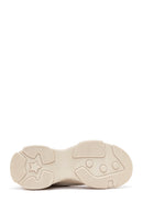 Women's Beige Stone Thick Soled Sneaker | Derimod