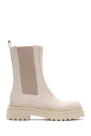 Women's Beige Thick Soled Chelsea Boots | Derimod