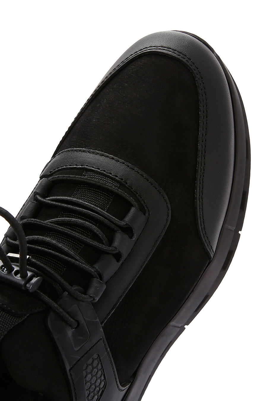 Erkek Siyah Bağcıklı Nubuk Deri Sneaker