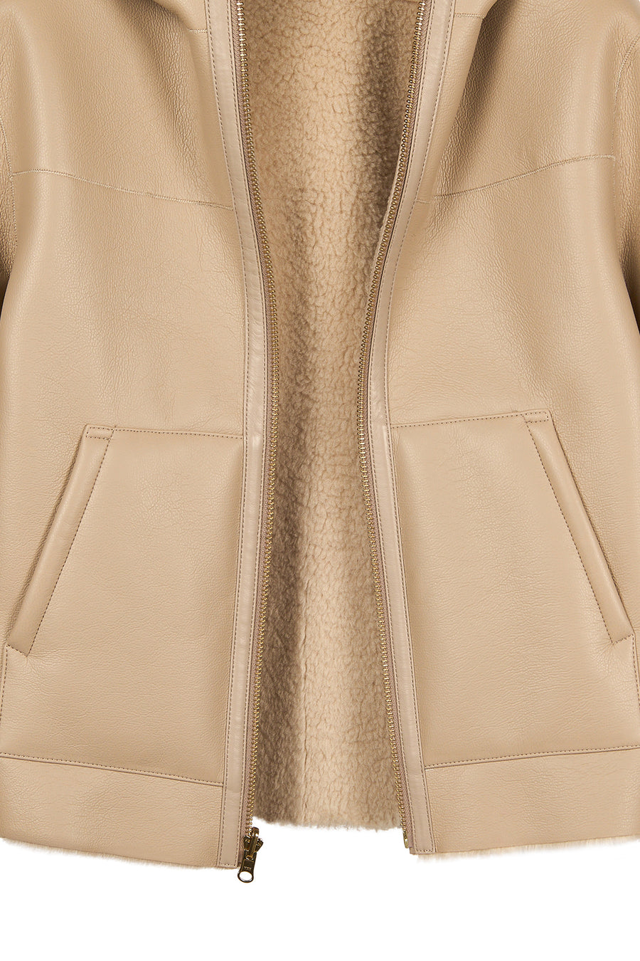 Gardena Women's Beige Reversible Teddy Coat