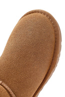 Women's Tan Short Suede Boots | Derimod