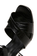 Women's Black Thick Heeled Sandals | Derimod