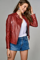 Bravo Women's Leather Jacket | Derimod