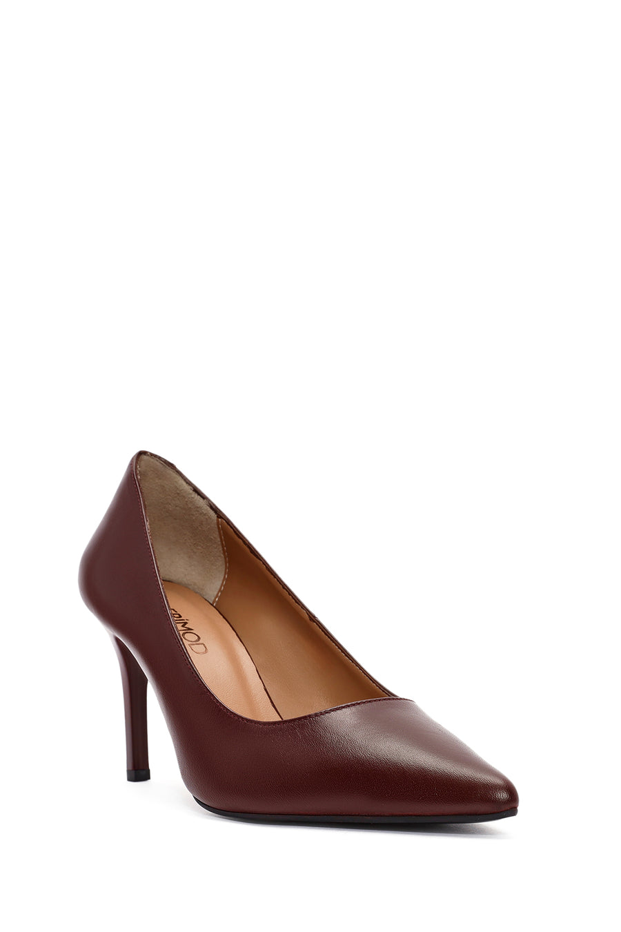 Kadın Siyah İnce Topuklu Deri Stiletto