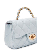 Women's Blue Long Strap Quilted Crossbody Bag | Derimod