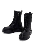 Women's Black Thick Soled Zippered Boots | Derimod