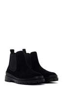 Men's Black Casual Chelsea Suede Leather Boots | Derimod