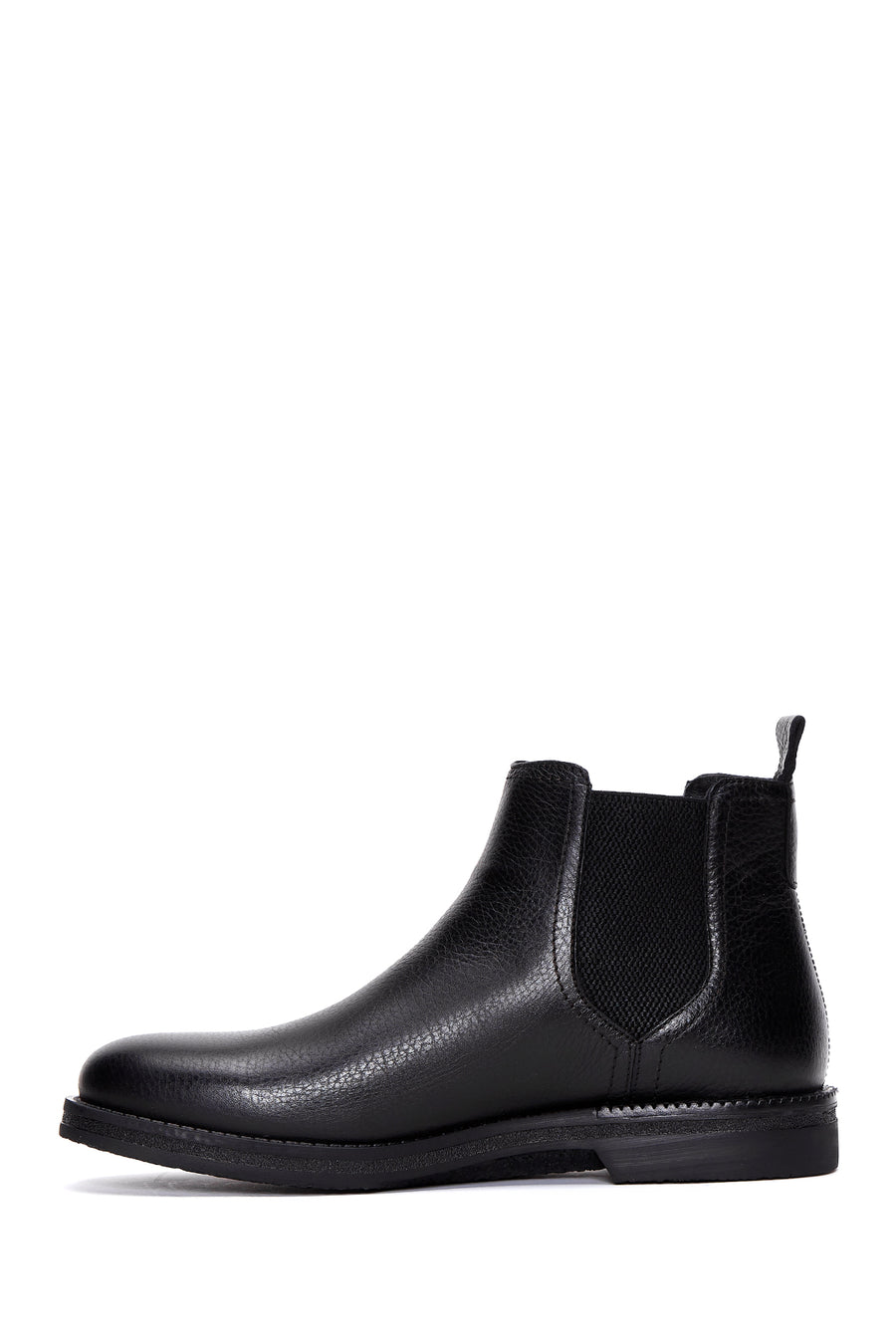 Men's Black Leather Casual Chelsea Boots