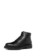 Geox Men's Black Lagorai + Grip Abx Laced Waterproof Leather Casual Boots | Derimod