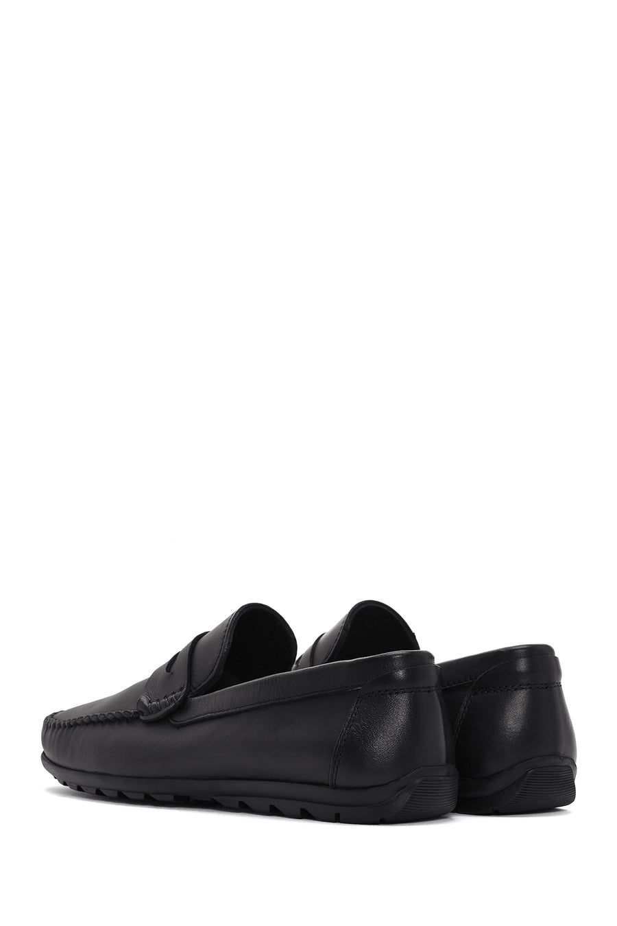 Men's Black Leather Casual Loafer