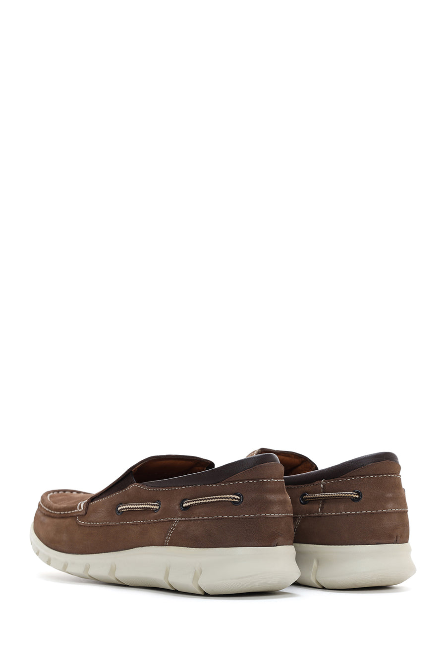 Erkek Vizon Nubuk Deri Casual Loafer