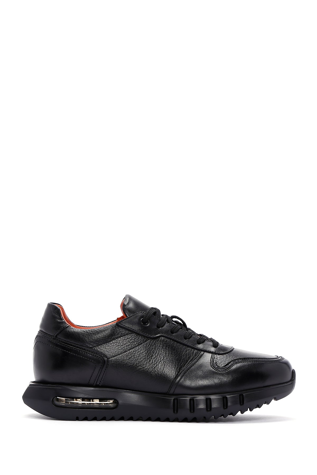 Men's Black Leather Sneaker 23WFD6150FT | Derimod