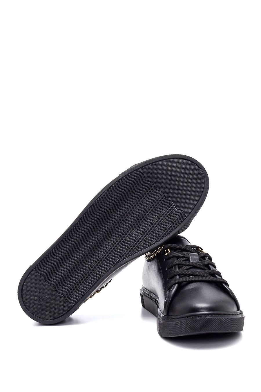 Kadın Deri Zincirli Sneaker