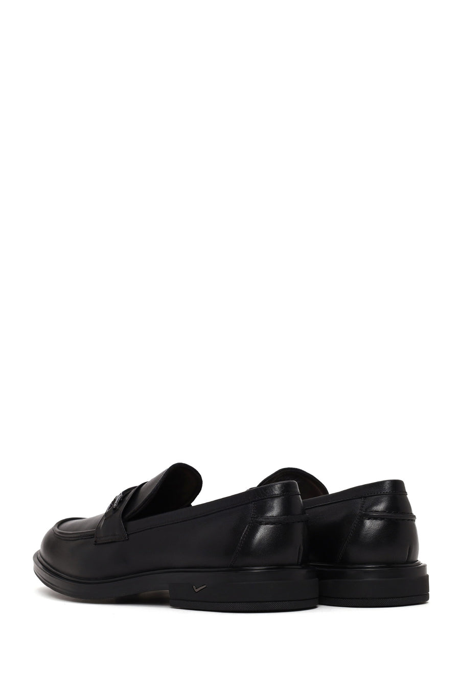 Erkek Siyah Tokalı Deri Klasik Loafer