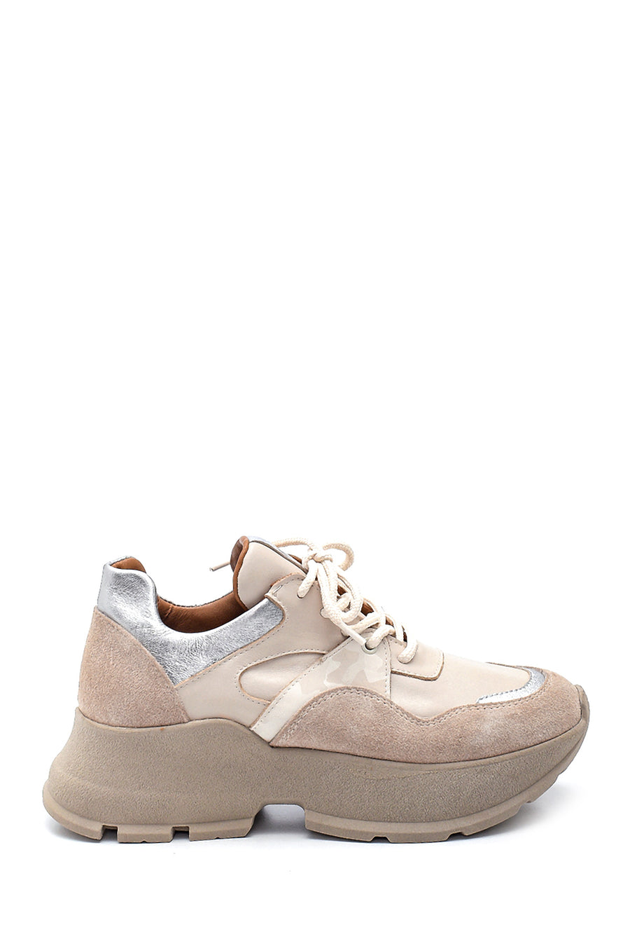 Kadın Deri  Süet Deyatlı Sneaker 21WFD131014 | Derimod