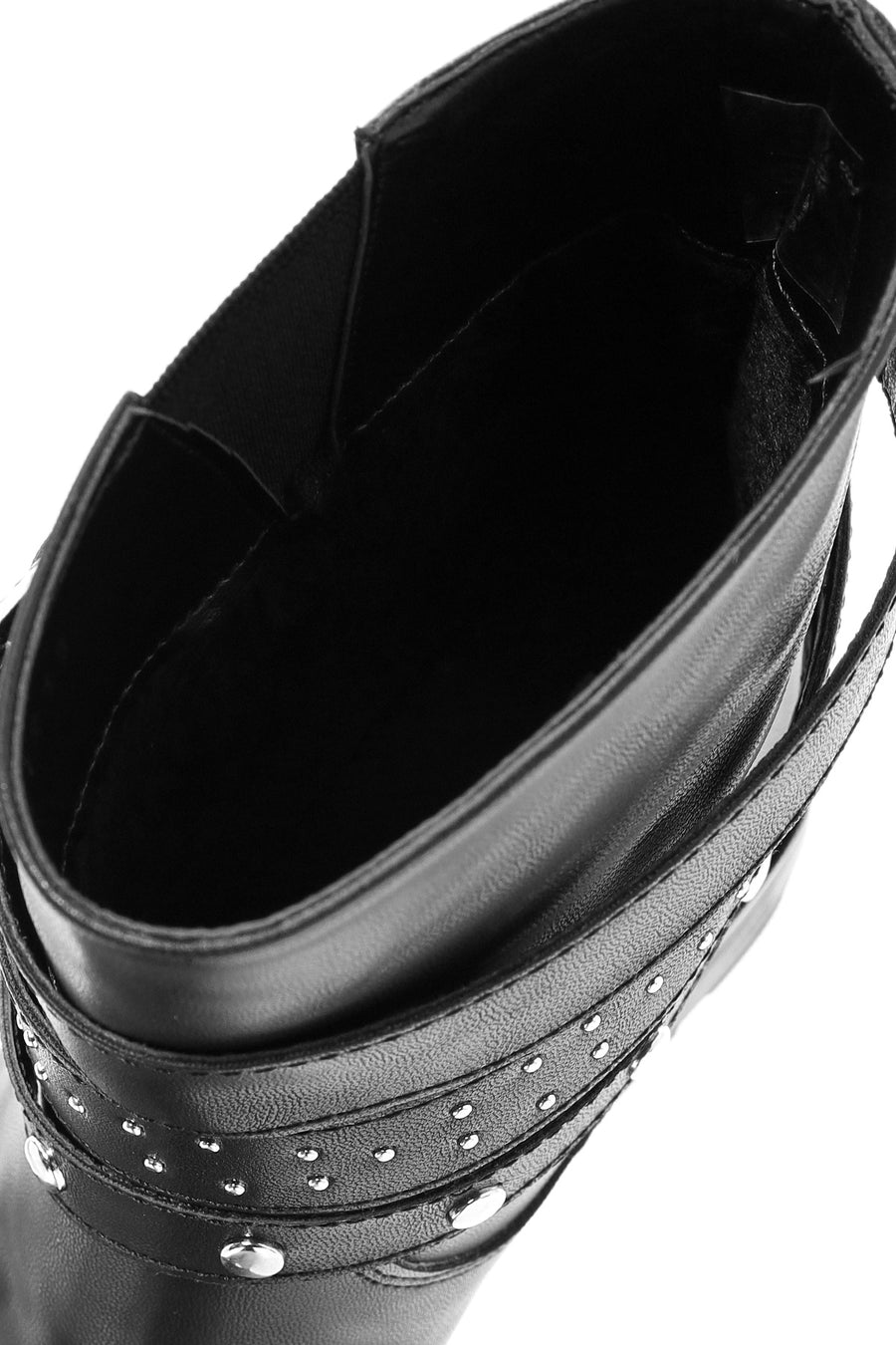 Women's Black Buckle Detailed Boots