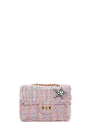 Women's Pink Long Strap Shoulder Bag with Accessories | Derimod