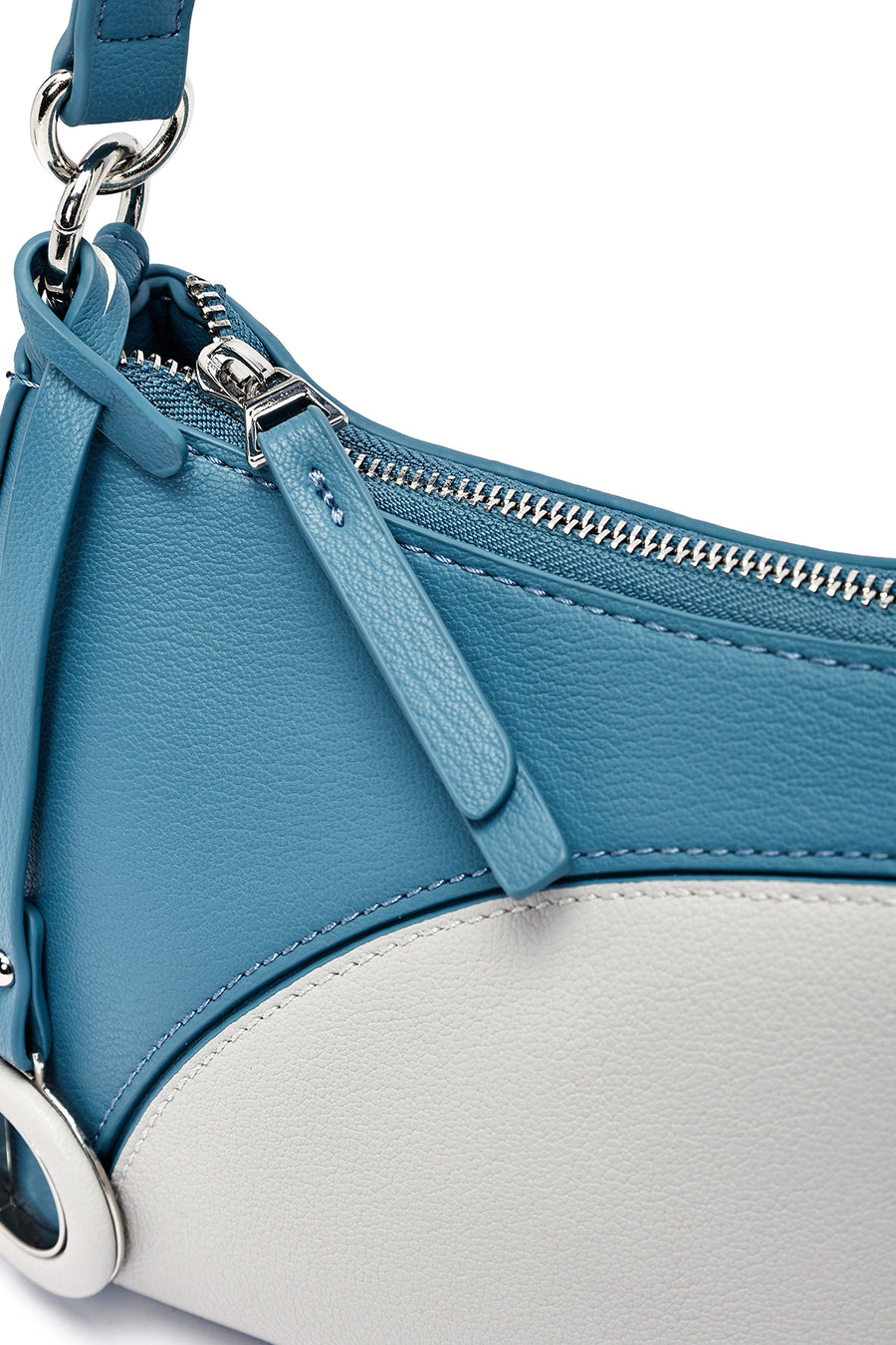 Woman Beige Long Strap Shoulder Bag