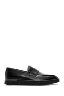 Men's Black Leather Casual Loafer | Derimod