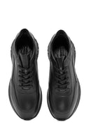 Men's Black Lace-up Leather Sneaker | Derimod