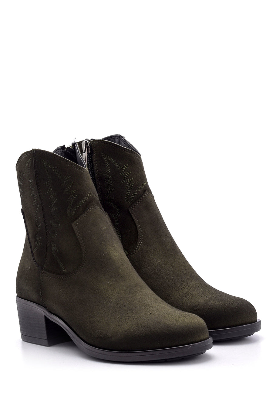 Women's Suede Heeled Boots