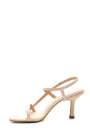 Women's Beige Heeled Sandals | Derimod