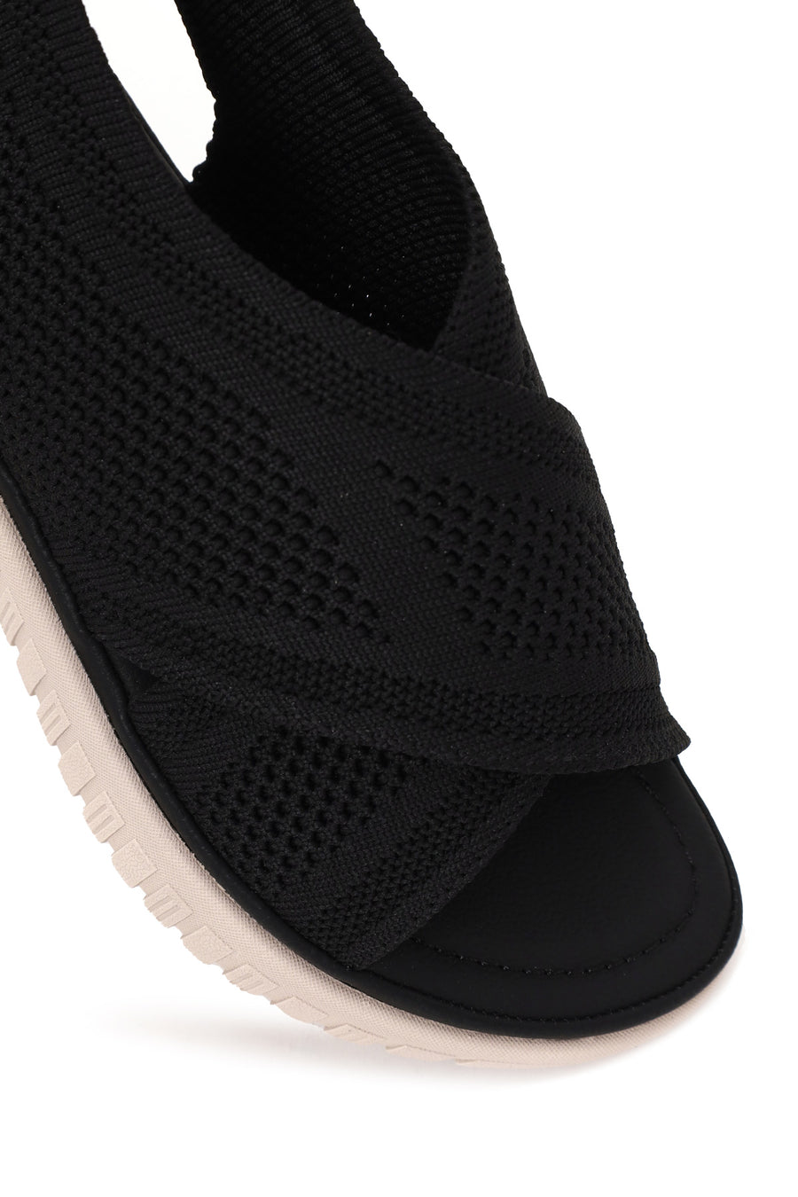 Woman Black Thick-Soled Comfort Sandal