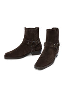 Women's Brown Suede Leather Cowboy Boots | Derimod