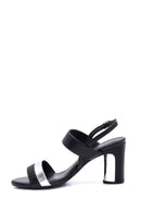 Women's Black Thick Heeled Sandals | Derimod