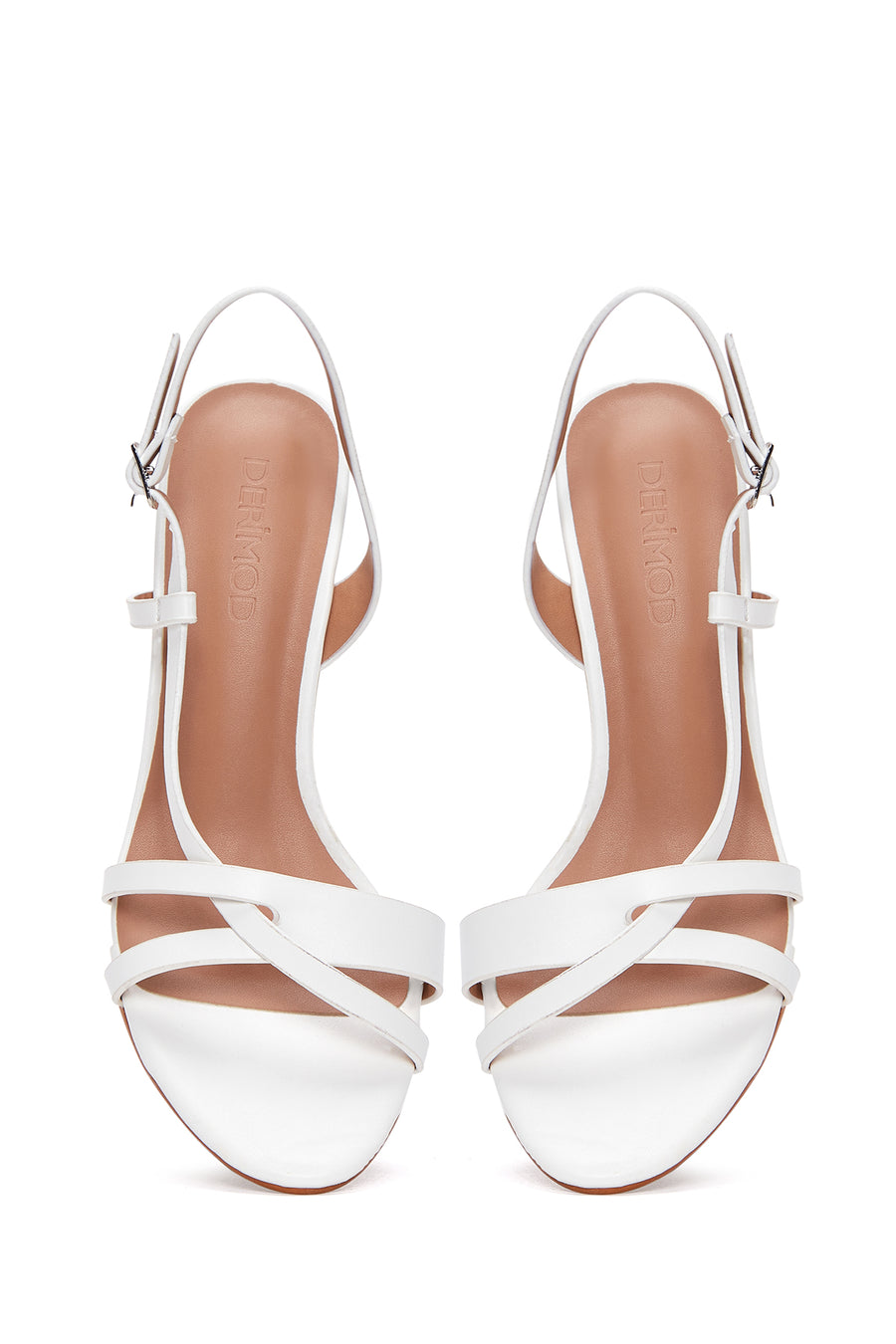 Women's White Heeled Sandals