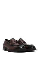 Erkek Kahverengi Deri Casual Loafer | Derimod
