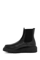 Women's Black Leather Chelsea Boots | Derimod