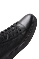 Men's Black Leather Sneaker | Derimod