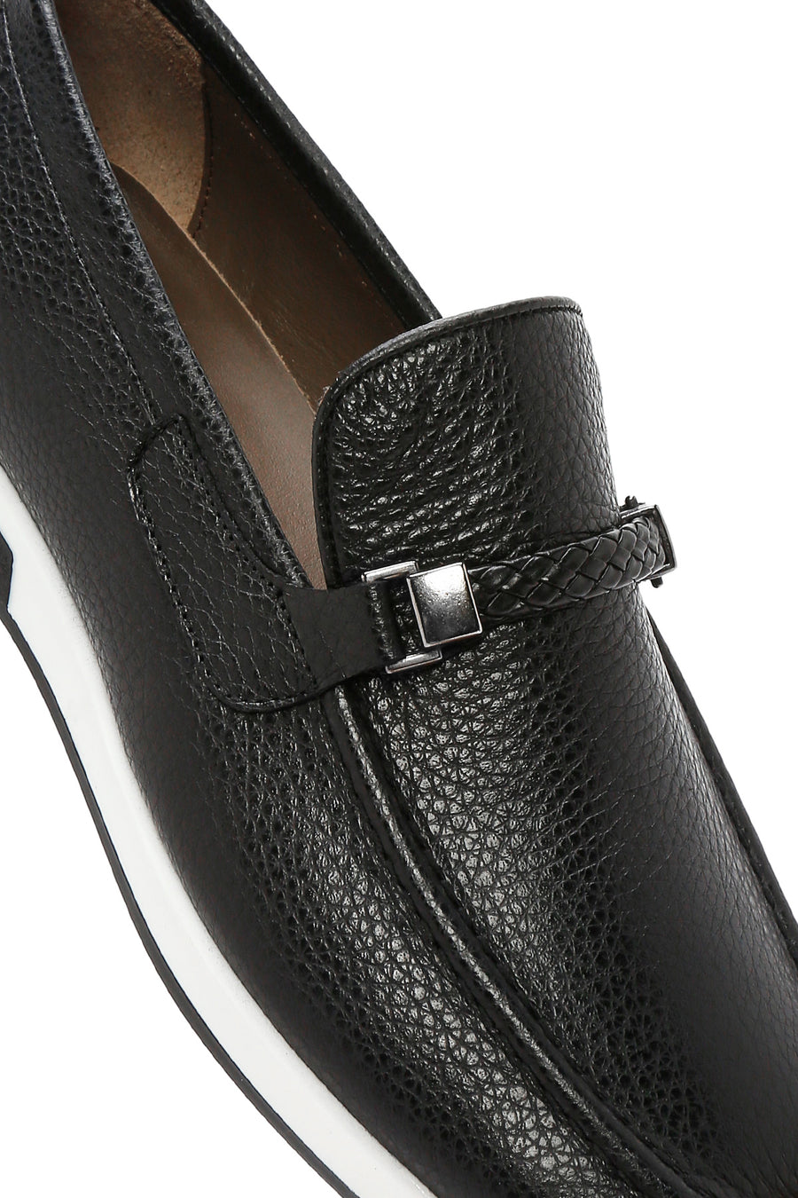 Men's Black Leather Casual Loafer