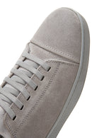 Men's Gray Suede Leather Sneaker | Derimod