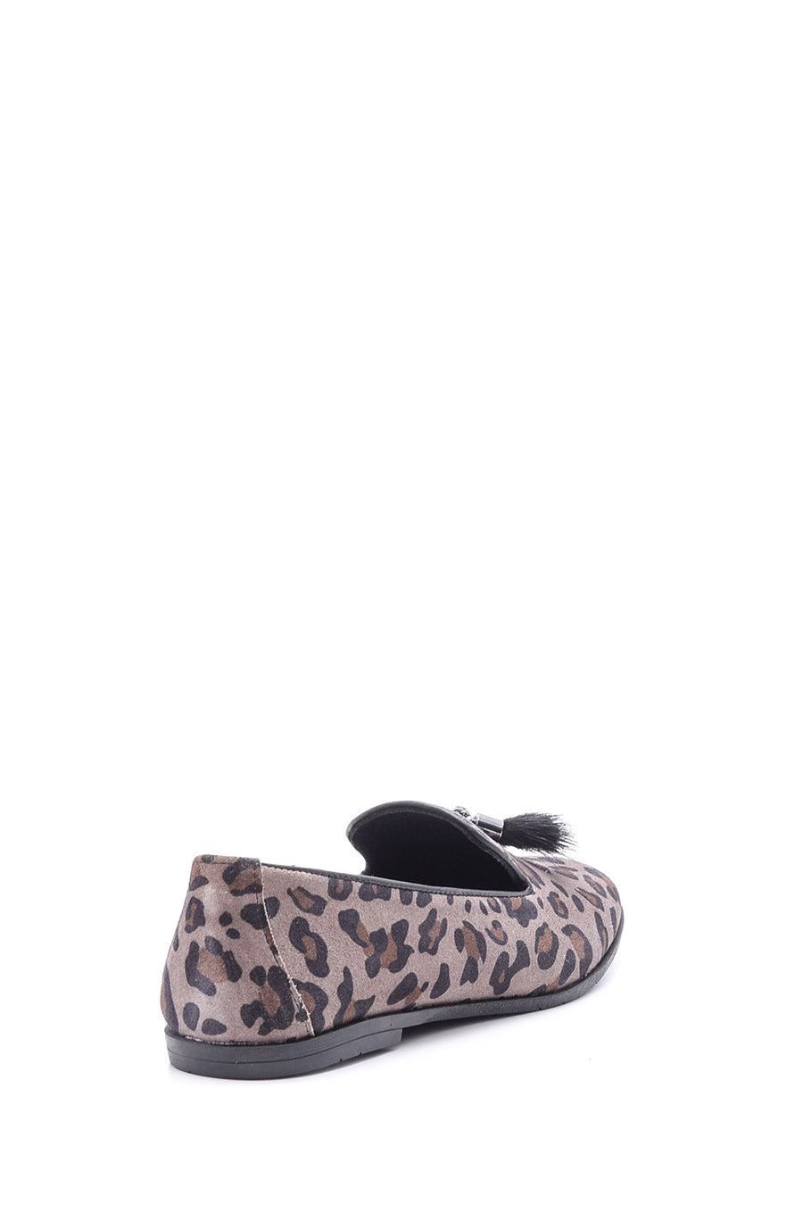Women's Leather Leopard Patterned Loafer