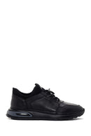 Men's Black Leather Casual Sneaker | Derimod