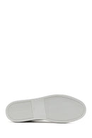 Men's White Leather Sneaker | Derimod