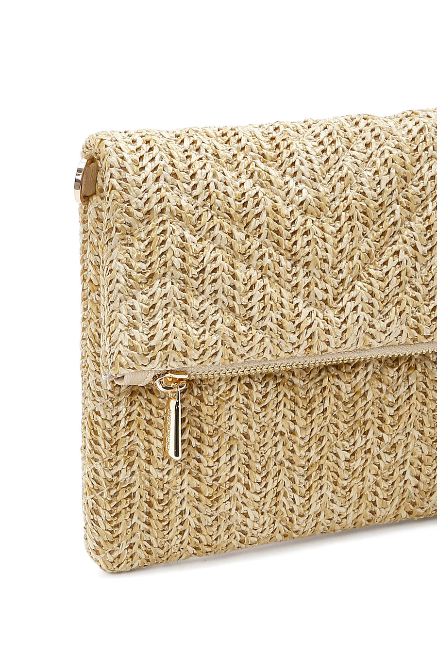 Women's Beige Long Chain Strap Clutch Bag