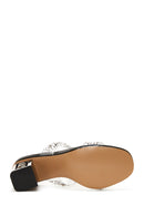 Women's Transparent Stone Heeled Slippers | Derimod
