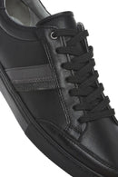 Men's Black Lace-up Leather Sneaker | Derimod