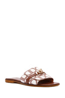 Women's Brown Leather Slippers | Derimod