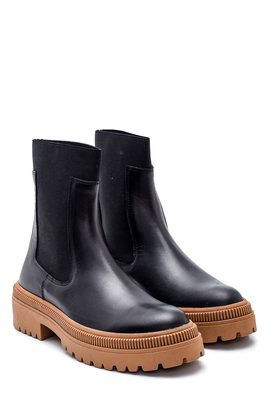 Kadın Deri Kalın Tabanlı Chelsea Bot
