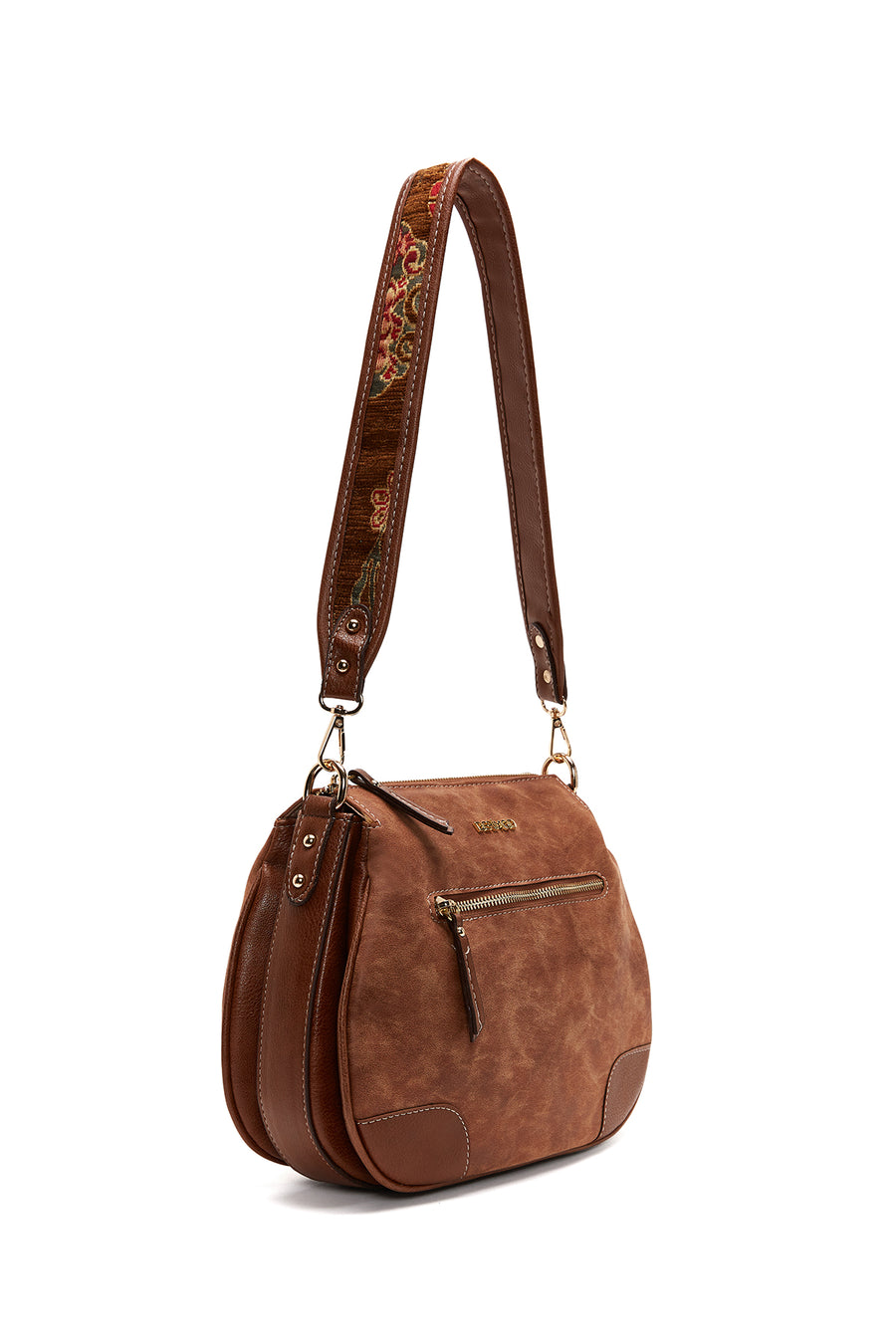 Women's Tan Strap Shoulder Bag