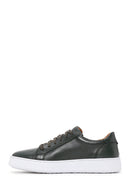 Men's Green Leather Sneaker | Derimod