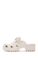 Women's White Jelly Thick Soled Slippers | Derimod