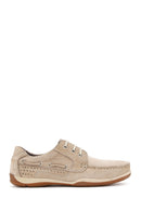 Men's Beige Nubuck Leather Casual Shoes | Derimod